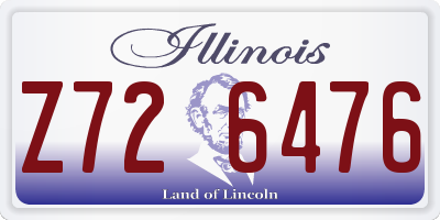 IL license plate Z726476