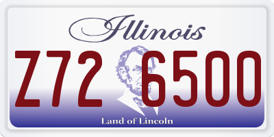 IL license plate Z726500