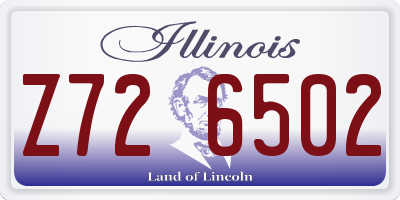 IL license plate Z726502
