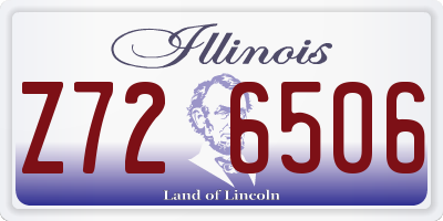 IL license plate Z726506