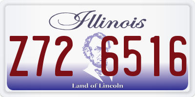IL license plate Z726516