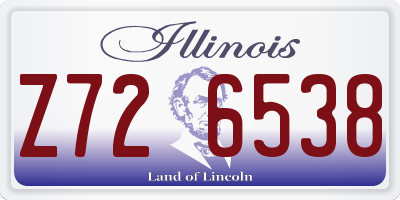 IL license plate Z726538