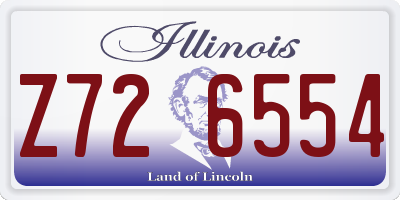 IL license plate Z726554