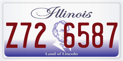 IL license plate Z726587