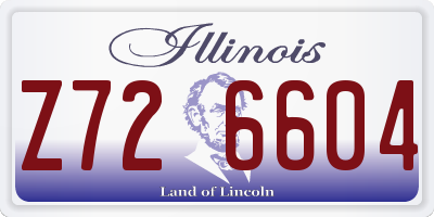 IL license plate Z726604