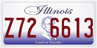 IL license plate Z726613