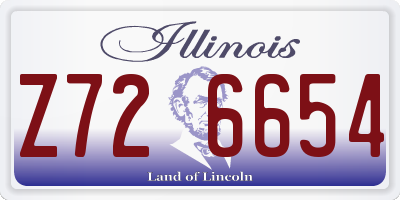 IL license plate Z726654