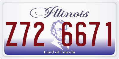 IL license plate Z726671