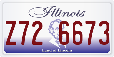 IL license plate Z726673