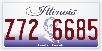 IL license plate Z726685