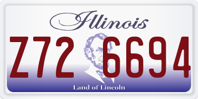 IL license plate Z726694