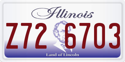 IL license plate Z726703