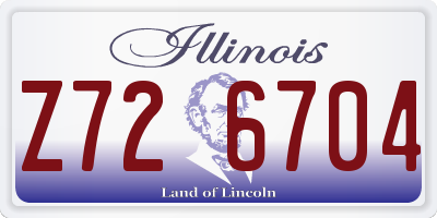 IL license plate Z726704