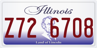 IL license plate Z726708