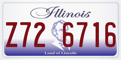 IL license plate Z726716