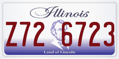 IL license plate Z726723