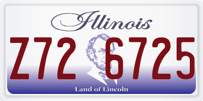 IL license plate Z726725