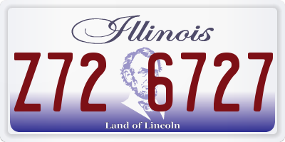 IL license plate Z726727