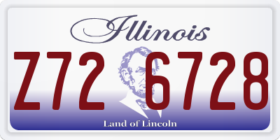 IL license plate Z726728