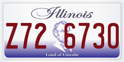 IL license plate Z726730