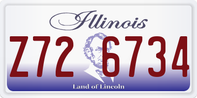 IL license plate Z726734