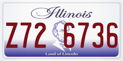 IL license plate Z726736