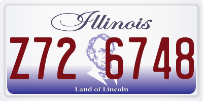 IL license plate Z726748