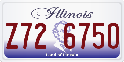 IL license plate Z726750