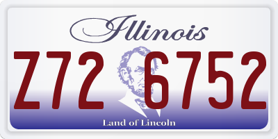IL license plate Z726752