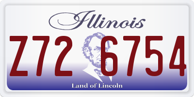 IL license plate Z726754