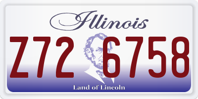IL license plate Z726758