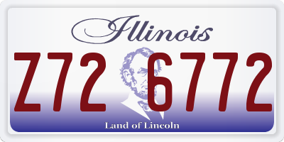 IL license plate Z726772