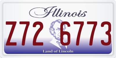 IL license plate Z726773