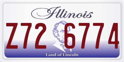IL license plate Z726774