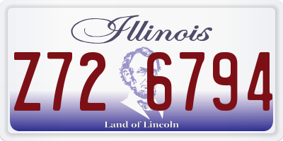 IL license plate Z726794