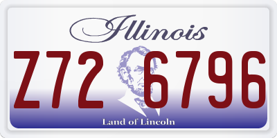IL license plate Z726796