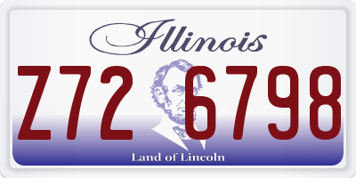 IL license plate Z726798