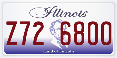 IL license plate Z726800