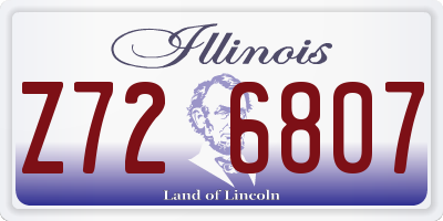 IL license plate Z726807