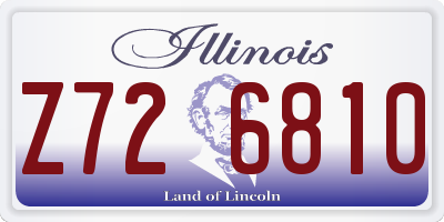 IL license plate Z726810