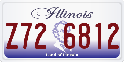 IL license plate Z726812