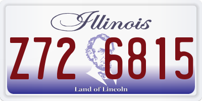 IL license plate Z726815
