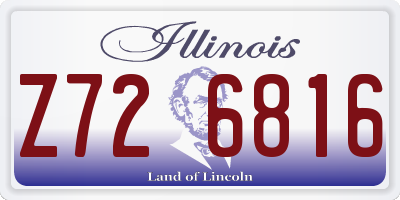 IL license plate Z726816