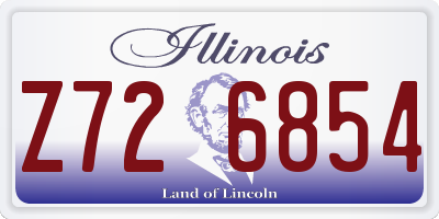IL license plate Z726854