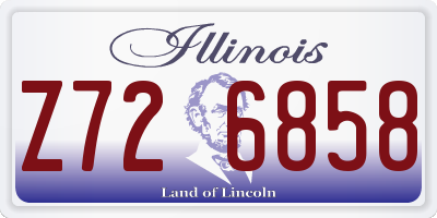 IL license plate Z726858
