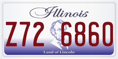 IL license plate Z726860