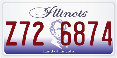 IL license plate Z726874