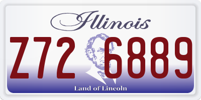 IL license plate Z726889