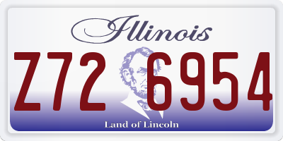 IL license plate Z726954