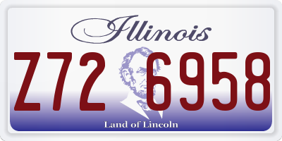 IL license plate Z726958